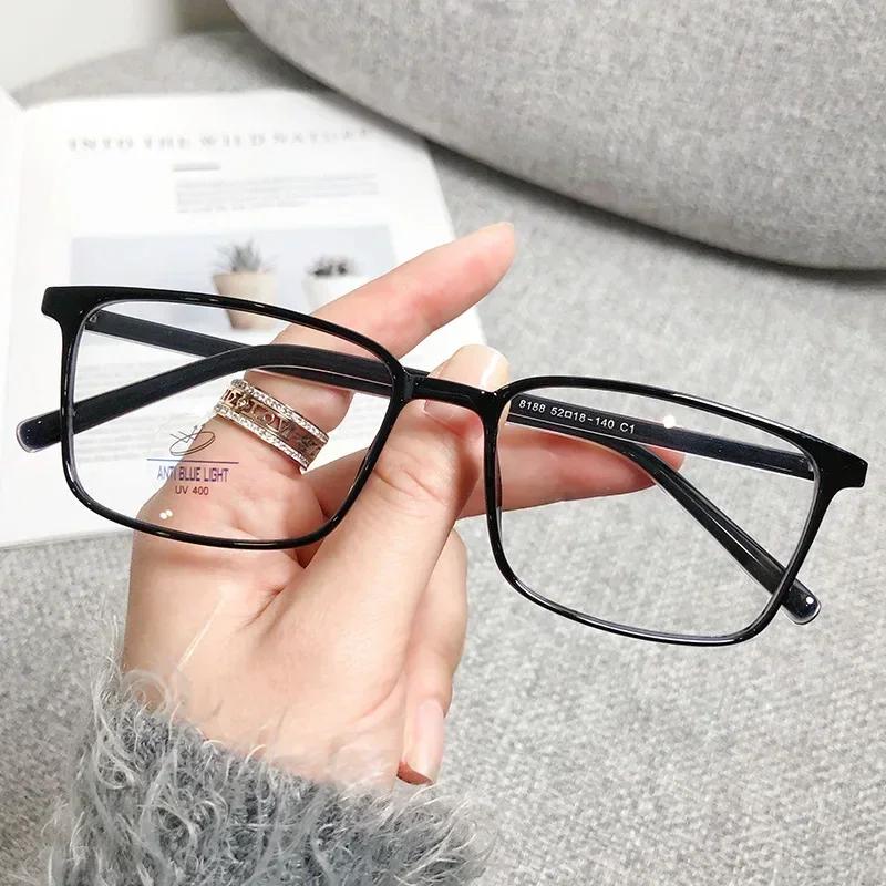 Retro Rectangle Anti Blue Light Glasses Vintage Flat Light Computer Glasses Blue Light Blocking Eyewear Eye Protection