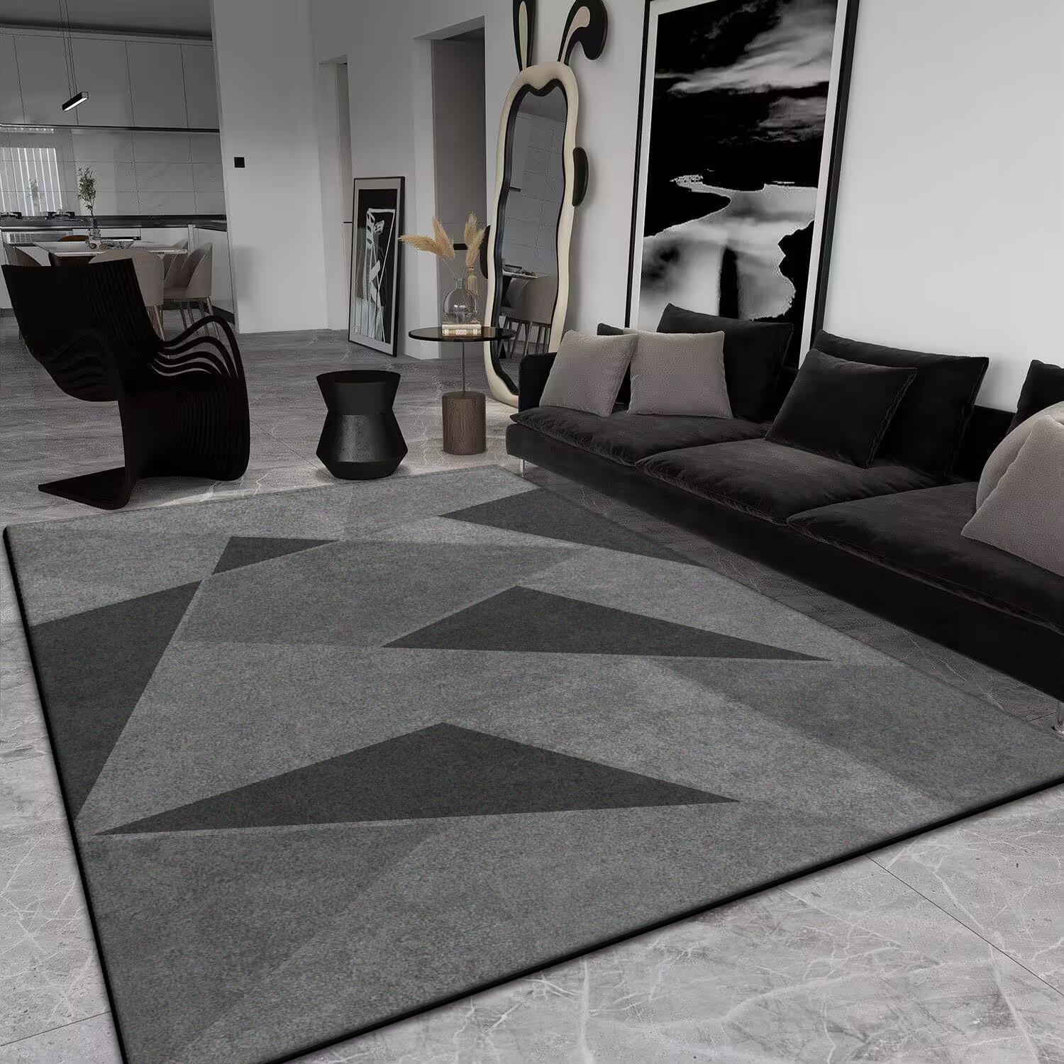 

Современный геометрический декоративный ковер для гостиной, скандинавский, большой площади, для дома, у дивана, прикроватный коврик, моющийся ковер для спальни 60*90cm