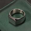316L Stainless Steel Square Glossiness Signet Ring For Men Finger Waterproof Jewelry Accessories