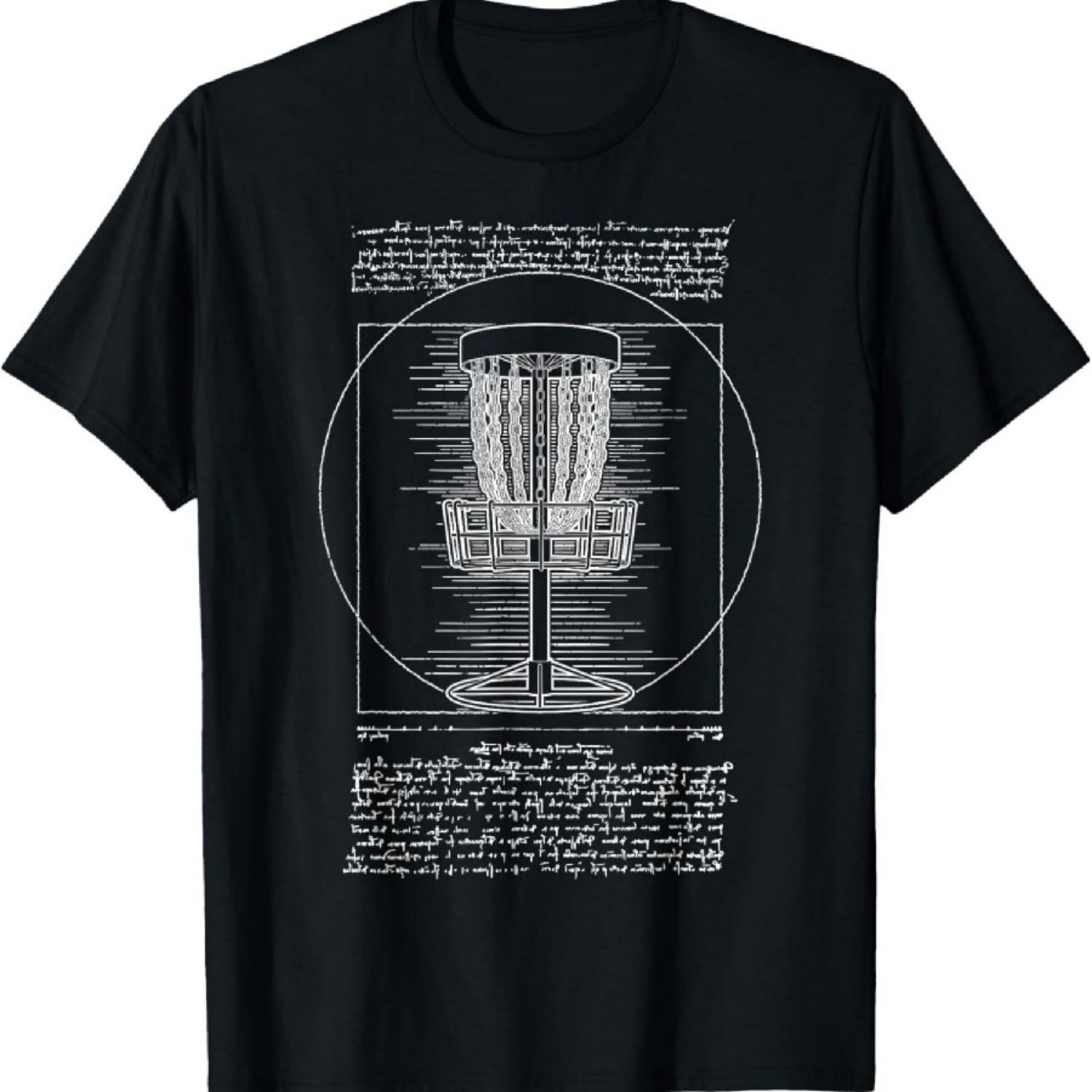 

Vitruvian Disc Golf Basket Funny Leonardo Da Vinci Vintage T-Shirt XXXXXL чёрный
