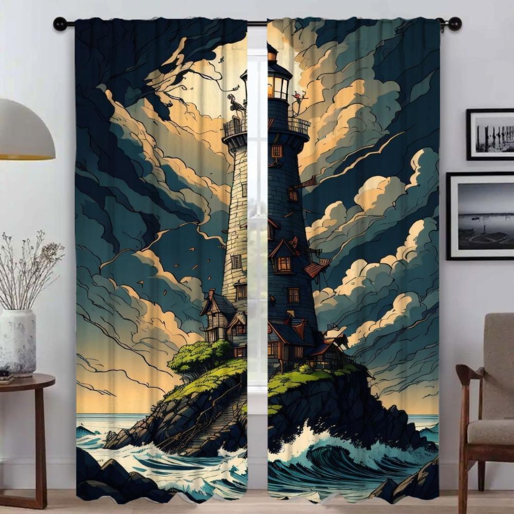 Curtains for Living Room Curtain for Room 2 Panel Japan Style Shades Halloween Decoration Partition Home Interior Curtains Child