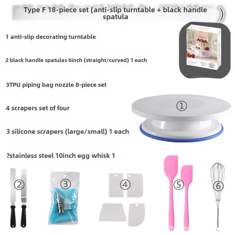 Wheat Straw Cake Turntable Decorating Set - Rotating Baking Tool for DIY Projects