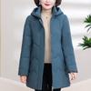 Middle Age Women's Puffer Jackets Winter Vintage Parkas Hooded Plus Size Elegant Thick Warm Down Coats Woman Outerwears