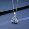 Heart-shaped Smart Diamond Necklace Female Ins Design Feeling Beating Heart Pendant Collarbone Chain for Girlfriend