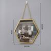 Round/Hexagonal/Rectangle Creative Makeup Mirror Metal Chain Wall Hanging Mirror  Washstand