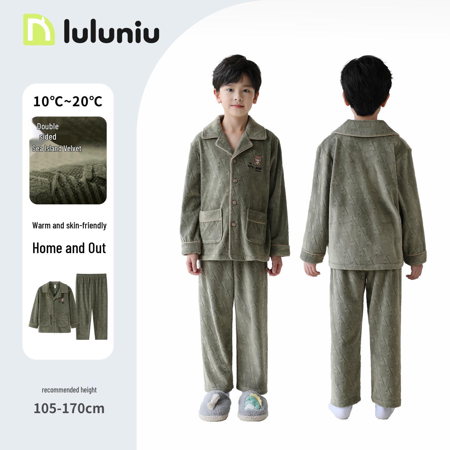

Boys Thick Fleece Pajamas - Autumn/Winter 2025 Collection 110cm (for height 105-115cm)