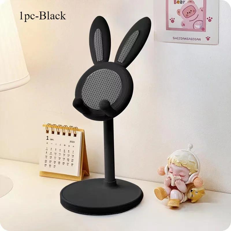 Cute Cartoon Bunny Phone Stand Can Lift and Adjust - Adjustable & Compatible With IPhone, Kindle, IPad, Switch, Tablet & More