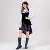 Halloween Cosplay Pirate Costume Adult Women's Black Long Sleeve Masquerade Costume