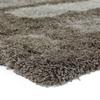Gray Rectangles Pattern Long Pile Rug 160x230