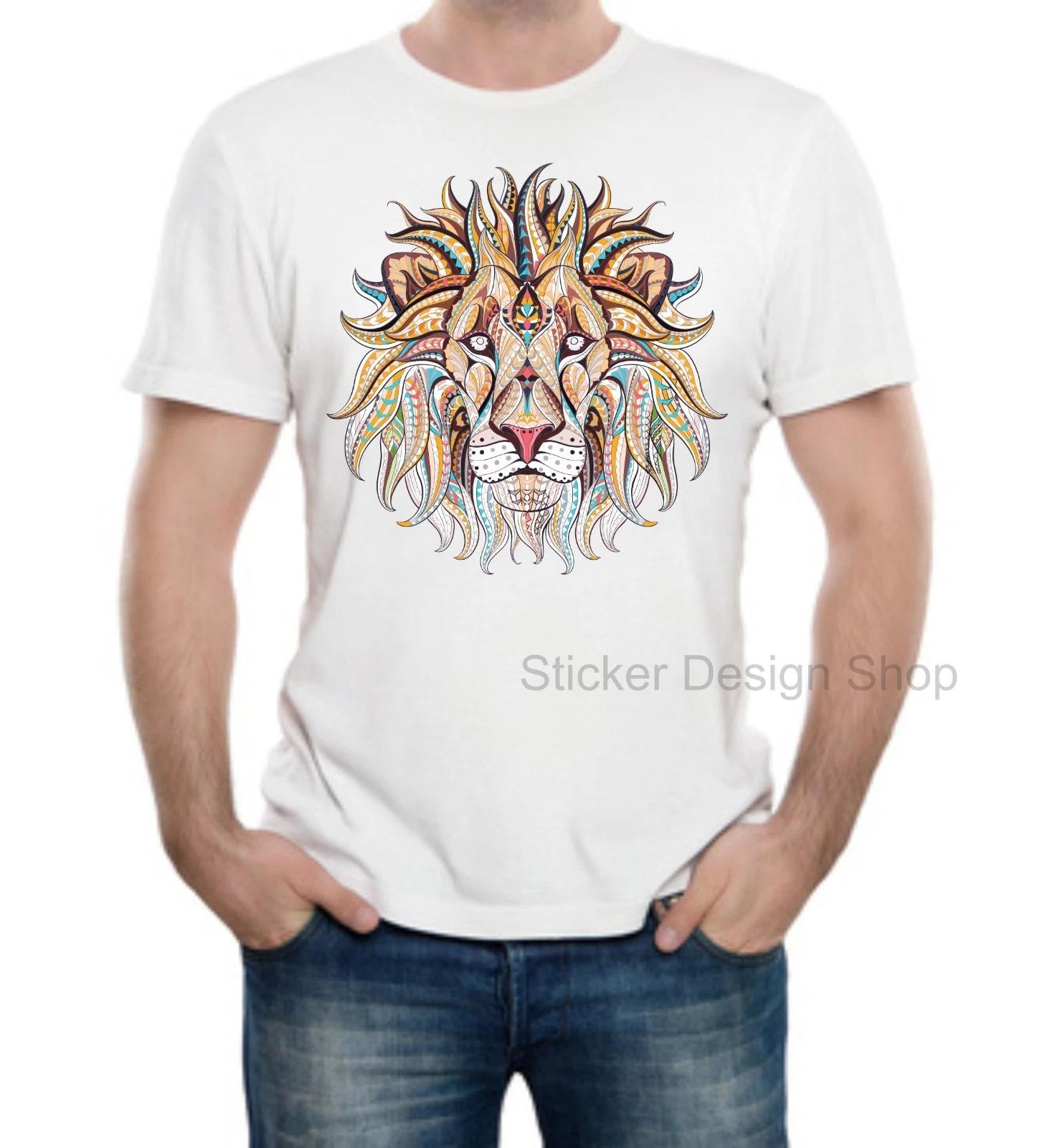 Lion Lion T-Shirt Print Unisex Cotton Fruit of The Loom M