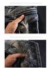 Men's Slim-Fit Retro Embroidered Motorcycle Jeans