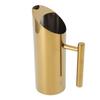 Water Pitcher 1L 304 Stainless Steel Straight Body Drink Pitcher with Spill Proof Spout for Cocktail Flower Tea Cold