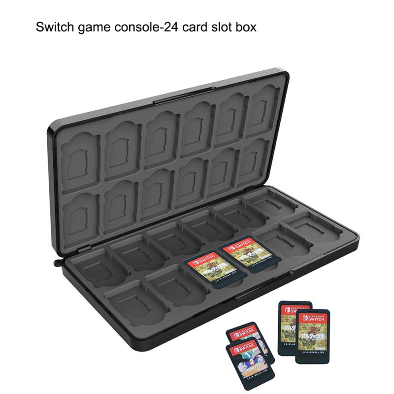 Hot,Game Card Case With 24 Game Card Slots 24 Micro Sd Card Slots Compatible For Nintendo Switch Oled