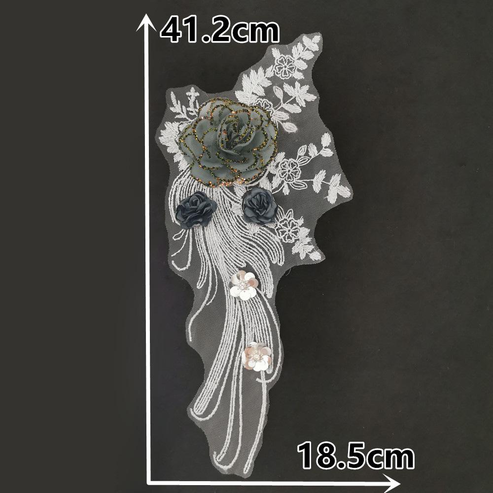 

Three-Dimensional Dipped Sequins Embroidered Lace Collar Diy Lace Women S Accessories Style 1801 (1 piece)