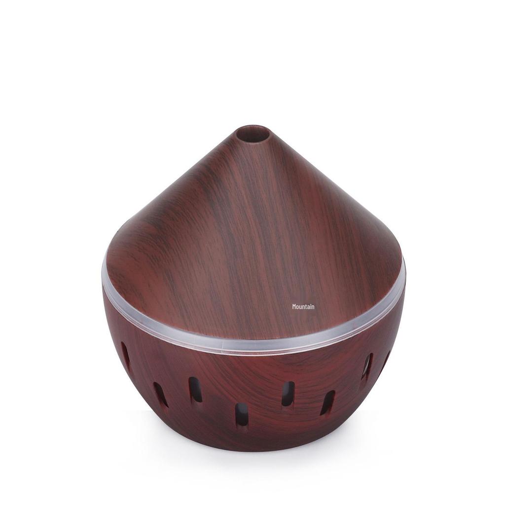 USB Wood Grain Mini Humidifier with Colorful Night Light