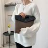 Retro Fashion Handbag Small Business Handbag Minimalist Briefcase Korean Version Retro Casual Clutch Bag