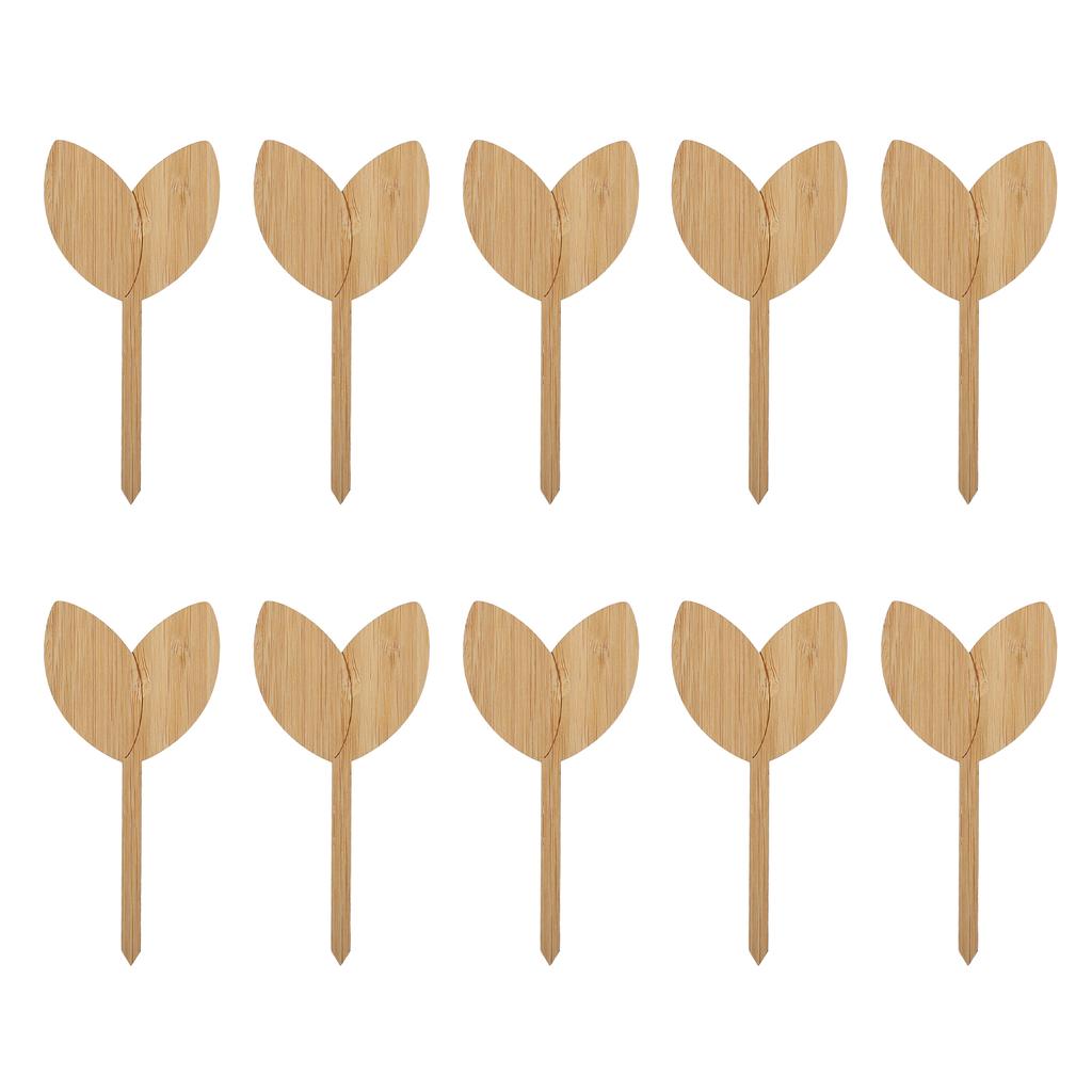 10pcs Plant Labels Bamboo Material Easy Writing 1/8 In Thickness Decorative Garden Markers for