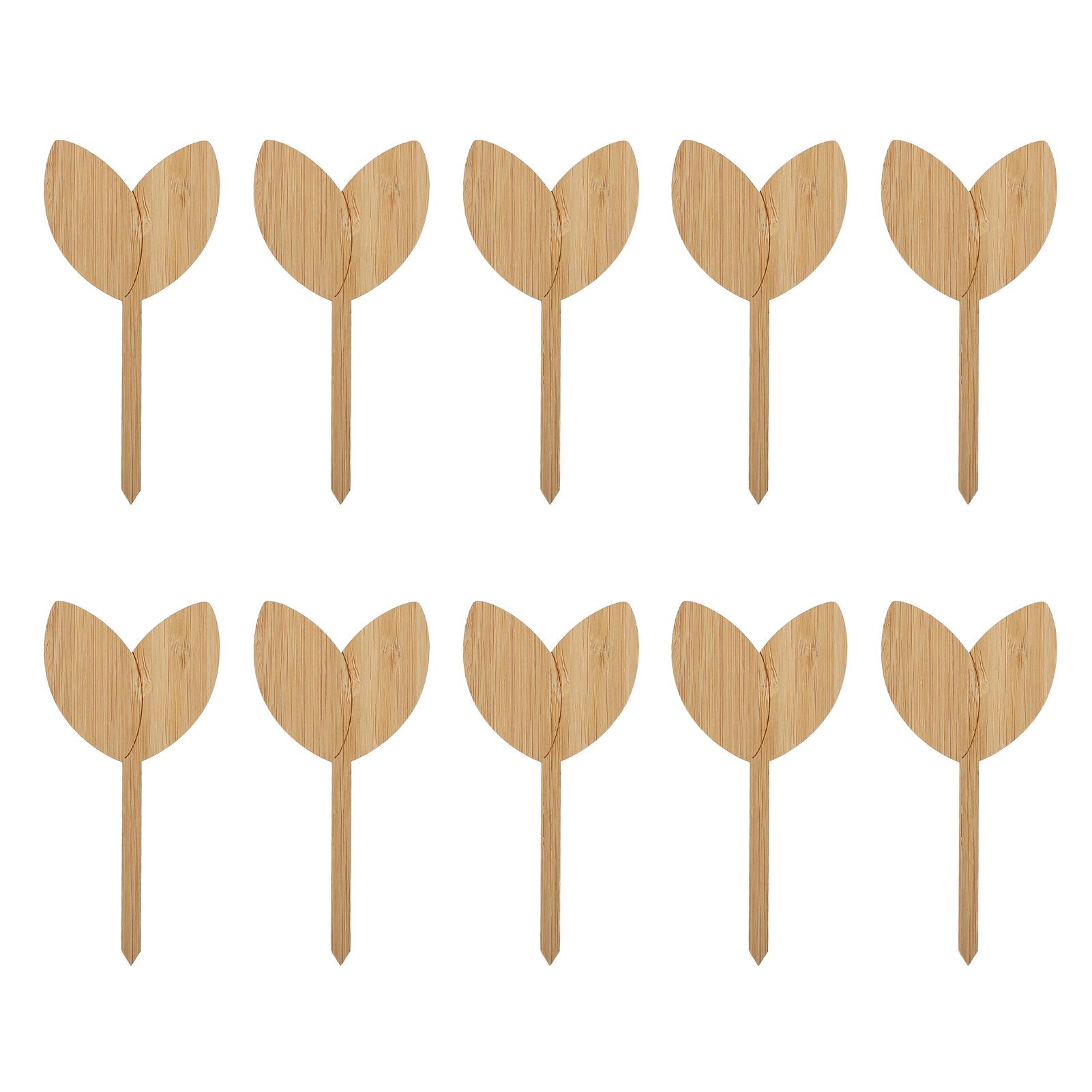 

10 шт. Бирки для растений Бамбуковый материал Легко писать Толщина 1/8 дюйма Декоративные садовые маркеры для