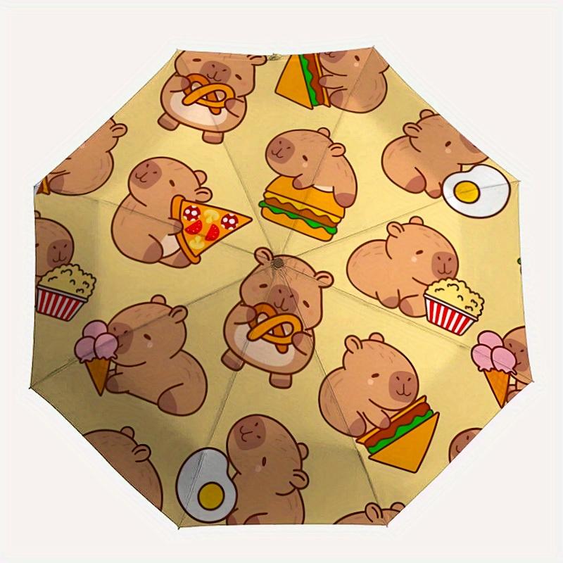 

1pc Capybara Pattern Automatic Umbrella 8-Bone Design Compact Gear for Outdoor Travel, Perfect Holiday Gift y250827024