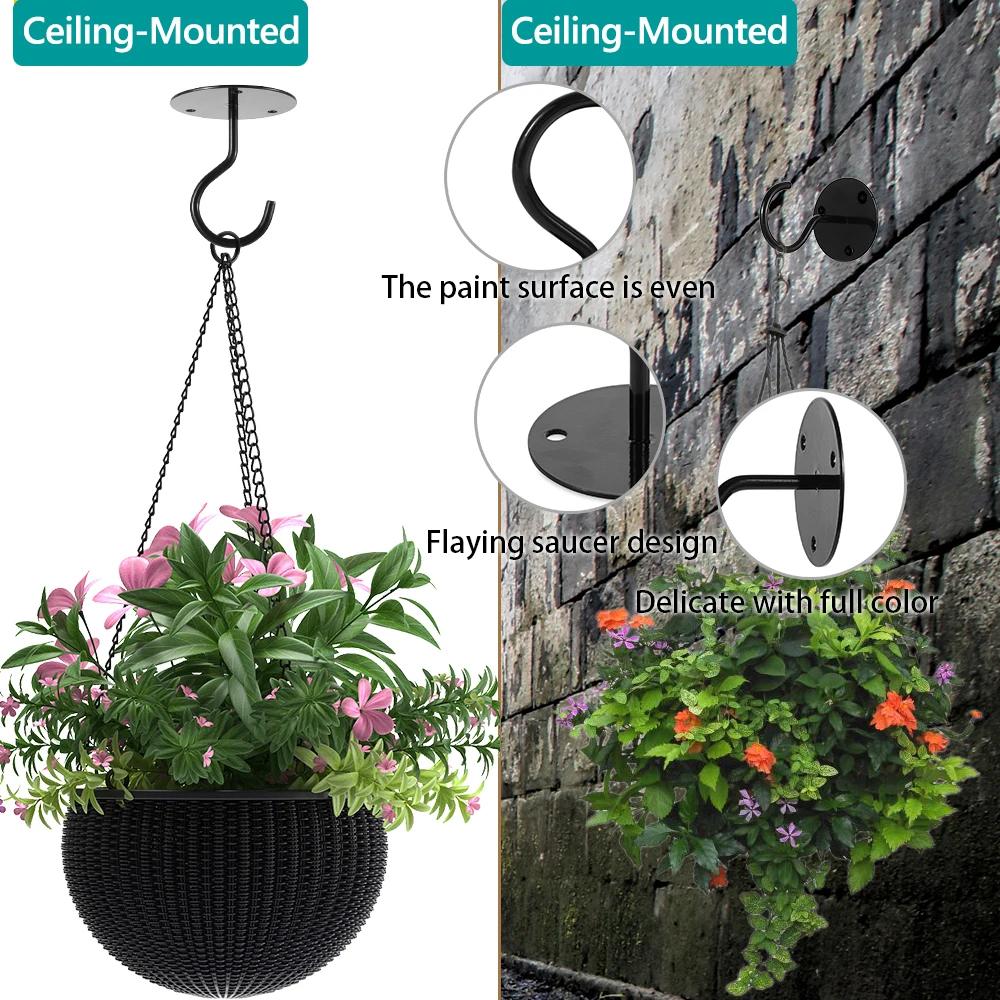 Planters/Lanterns Ceiling Hooks Plants hanging basket hooks Metal Plant Bracket Wall Mount Hangers