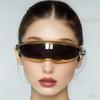 Futuristic Women Eyeglass One-piece Mirror Y2K Shades Simple Steampunk Sunglasses  Women