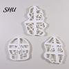Christmas Cookie Mold Snowball Snowman Santa Claus Shaped Cutting Classic Design Festive DIY Biscuit for Holiday Party Baking Tool