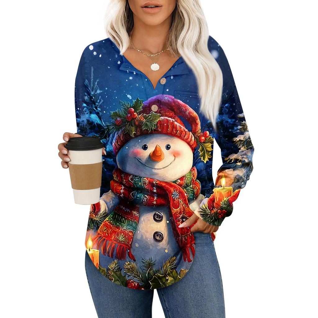 Женский модный топ с длинными рукавами в стиле ретро с принтом