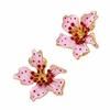 Retro Irregular Stud Earrings High-End Finish Enamel Flower Petal Earrings  Vacation Travel