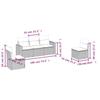 VidaXL Garden Lounge Set 5 Pcs with Cushions Black Wicker 3251122