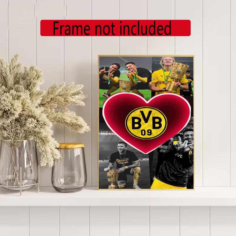Borussia Dortmund 5D Diy Diamond Painting Round Diamond Diy Frameless Holiday Artwork Suitable For Home Office Wall Decoration