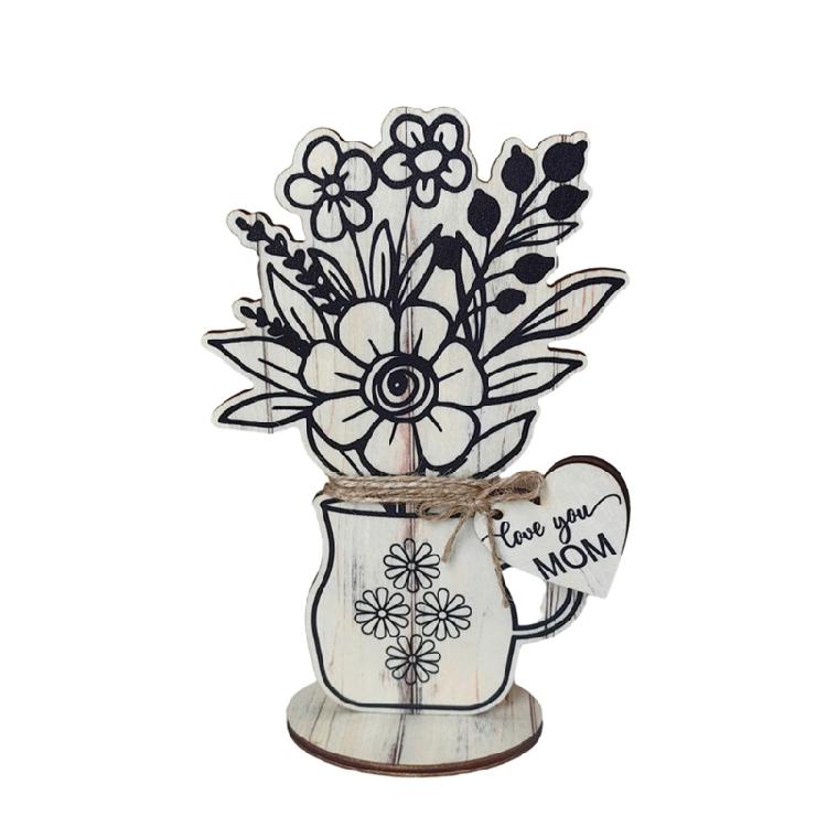 Wood Flower Mom Wood Plate Meaningful Wood Sign Mother Day Grateful Present