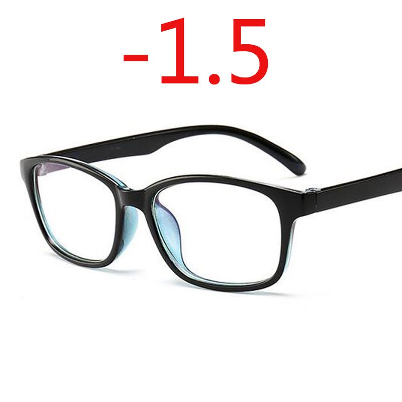 -1.0 -1.25 -1.50 -1.75 -2.0 -2.5 -3.0 To -4.0 Finished Myopia Glasses Women Men Short Sight Eyewear Black Blue Red Frame
