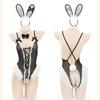 Sexy Lingerie Cute Bunny Cosplay HollowOut Bodysuit One Piece Lace Open Crotch Kawaii Couple Role Play Rabbit Butler Uniform Set