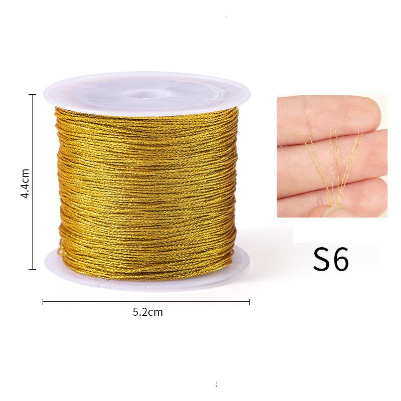 3/6/9/12/15 Strands Gold Silver Macrame Cord Rope String For Sewing DIY Macrame Rope String For Sewing And Crafts Thread Twine