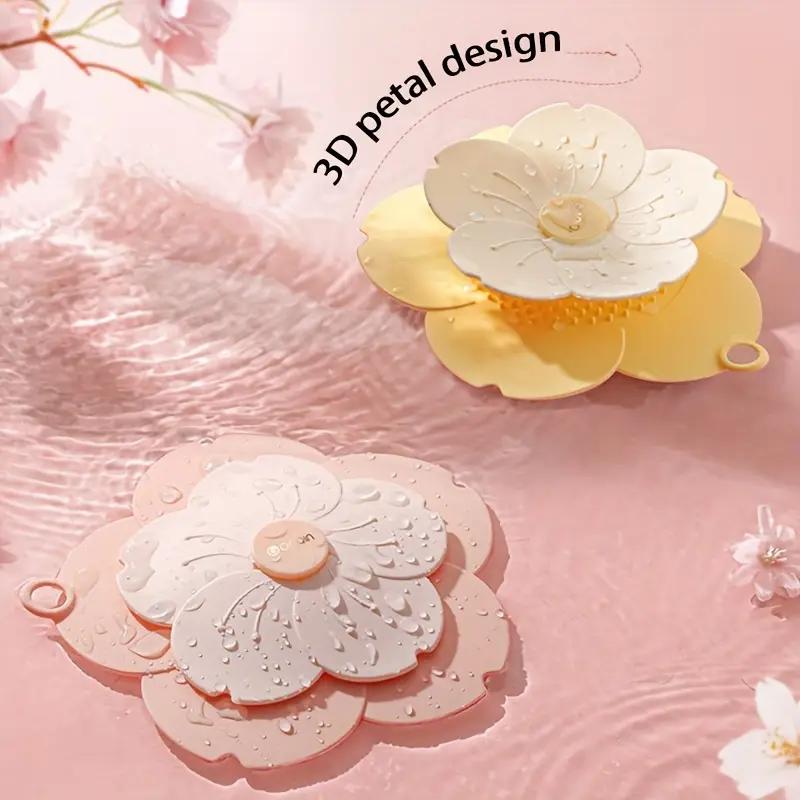 1PCS Sakura Shape Push-type Water Drain Floor Drain Anti-insect Sealing Cover Silicone Pad Sewer Plug Anti-odor Bathroom Kitchen Sink Deodorizer