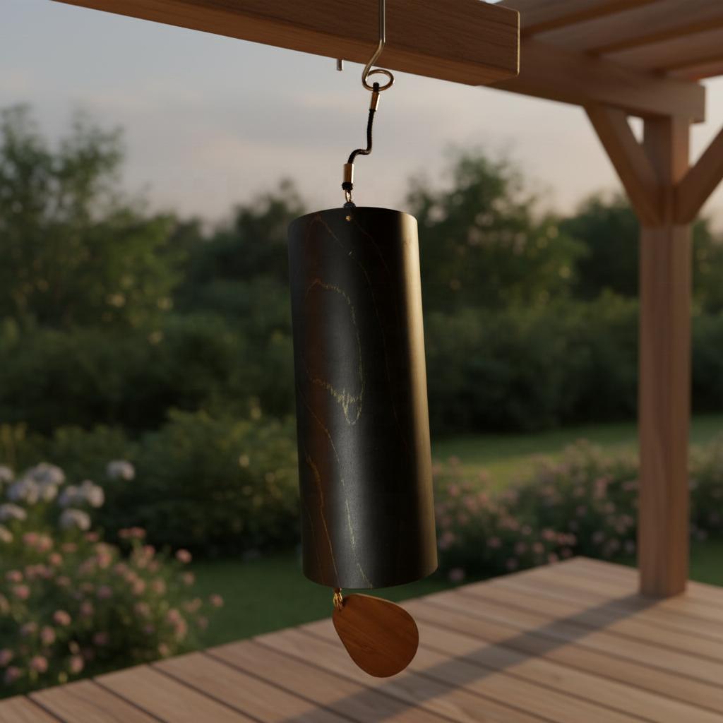 YMBY Ko_shi Stile Carillon di Bambù 4 Elementi Chakra Acqua Terra Fuoco Aria per Guarigione Sonora e Meditazione
