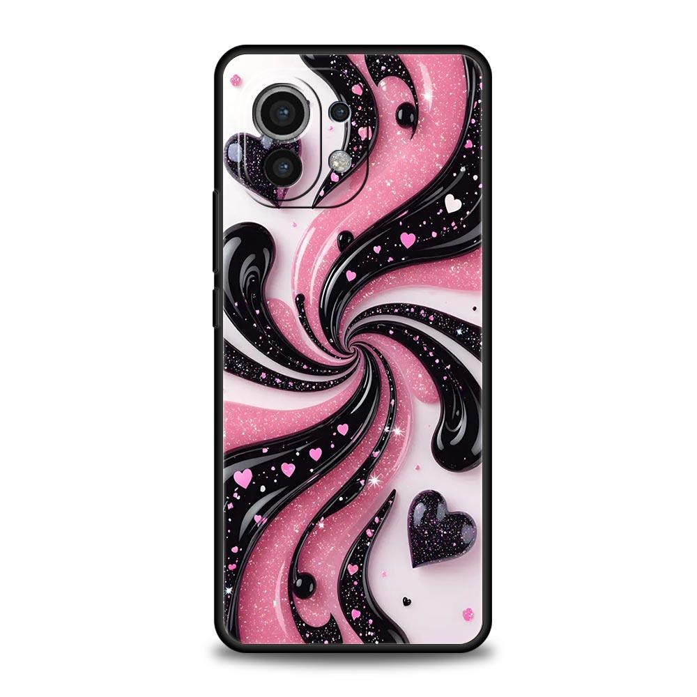 Colored Love Heart Printed Phone Case Cover for Xiaomi Mi 17 15 14 13 12 11 Ultra 15T 14T 13T 12T 11T Pro Lite 5G Soft TPU Shell