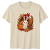 Cute Bunny Harvest Fall Thanksgiving TShirt Autumn Holiday Gift For Him And Her