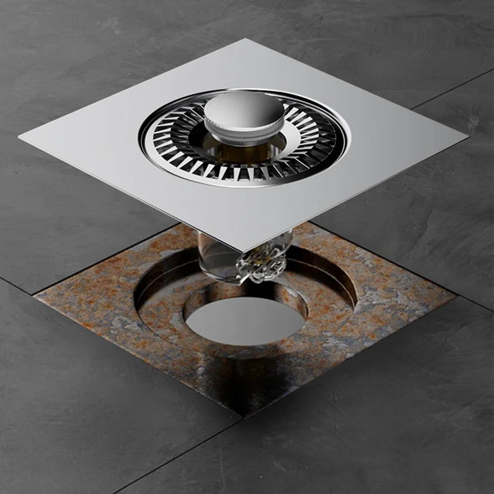 Shower Floor Drain Bathroom Toilet Kitchen Balcony Floor Drain Strainer Stainless Steel Drainage Plug Bathroom Accessories