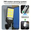 LED Wall Street Lamp 108 LED Solar Lights Outdoor with 3 Mode Waterproof Motion Sensor Security Lighting for Garden Patio Path