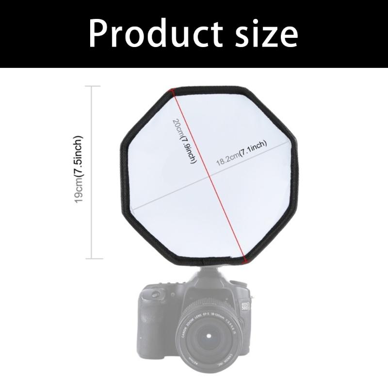 Octagon Diffuseur Flash Boîte à Lumière Réflecteur Flash Pliable pour Appareil Photo Reflex Numérique Améliore l'Éclairage de la Photographie de Portrait 20cm