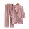Women's Casual Suit Plus Size Slim Thin Breathable Suit Top + Pants Two-piece Set