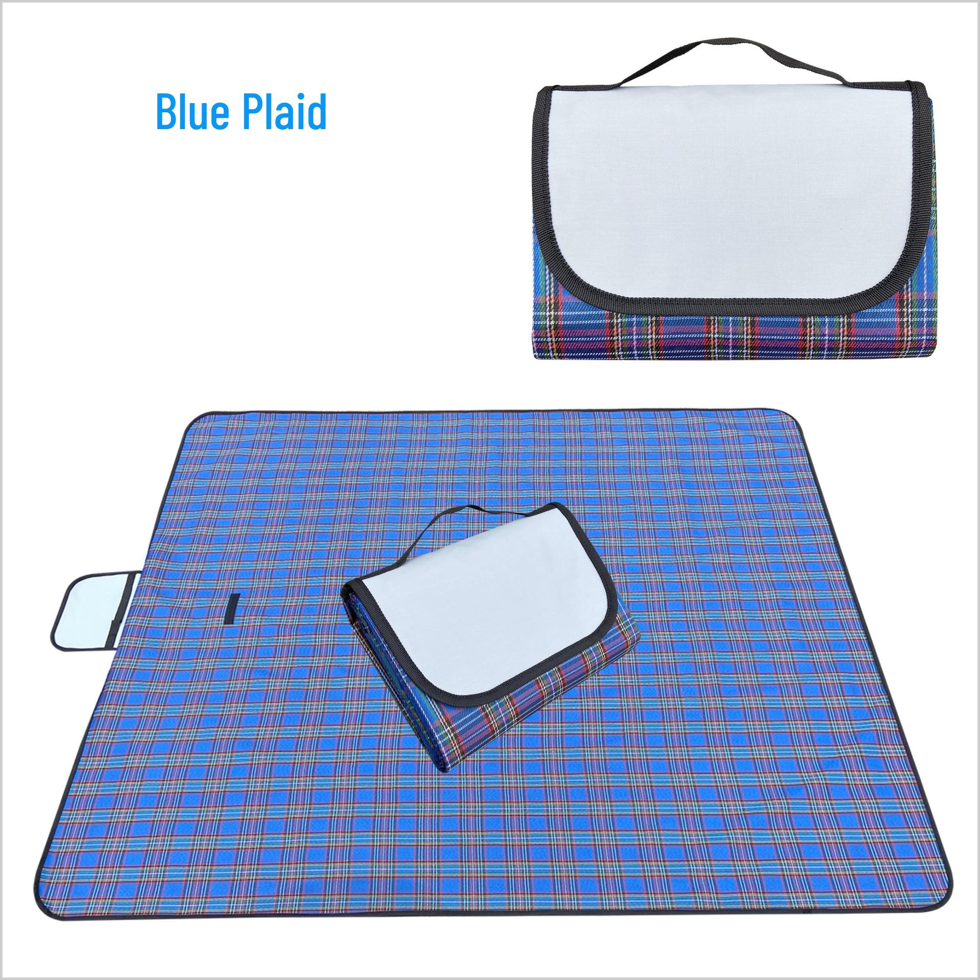 Waterproof Plaid Acrylic Picnic Mat - Folding Outdoor Blanket 150x80