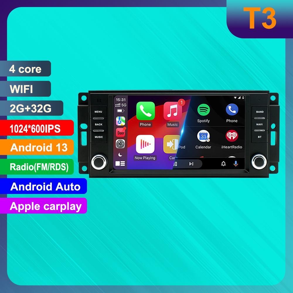 Jeep Challenger Wrangler Навигация Android GPS с HD камерой заднего вида и поддержкой CarPlay.