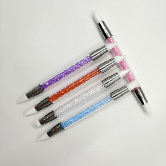 5Pcs/Set Double-Ended Nail Art Pen Professional Silicone Tip Nail Design Pen Nail Women Girls DIY Manicure Art Dotting Painting Tools