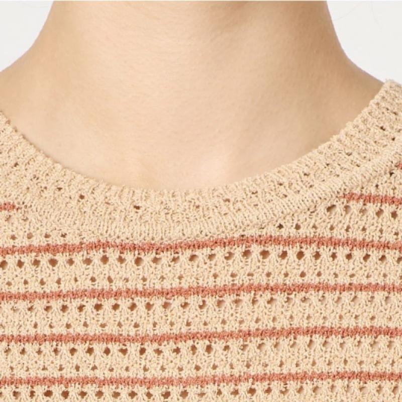 Bcbg Stripe Half Sleeve Knit Top B4m5k428
