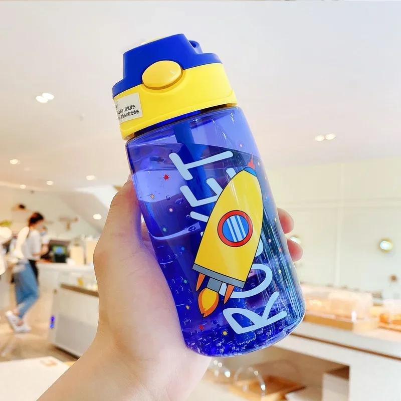 Kids Water Sippy Cup Creative Cartoon Baby Feeding Cups with Straws Leakproof Water Bottles Outdoor Use Lightweight To Carry Childrens Cups