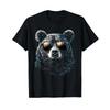 Cool Bear Portrait With Sunglasses Illustration T Shirt Vintage Washed Soft Stretched Comfortable Unisex Slightly Graphic