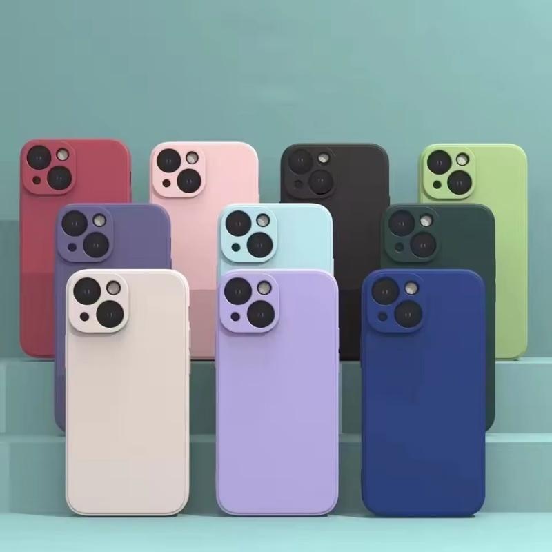 Handyhülle für iPhone 16 15 14 Plus 13 12 Mini 11 Pro Max Xs X Xr 7 8 Bonbonfarbe Original Flüssigsilikon Weicher Schutz Rückseite