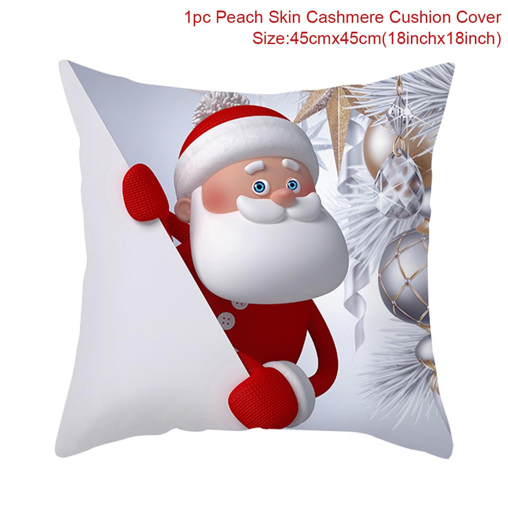 Merry Christmas Cushion Cover Christmas Decorations for Home 2025 Christmas Ornaments Xmas Navidad Gifts Happy New Year 2026